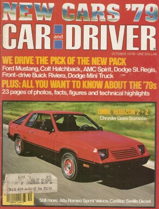 CAR & DRIVER 1978 OCT - NEW CARS, AMX, ALFA VELOCE